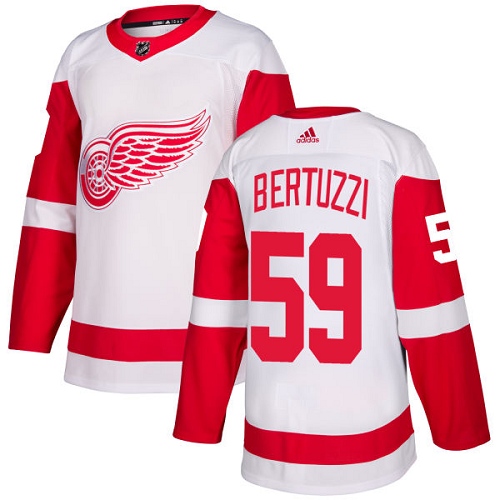 Kinder Detroit Red Wings Eishockey Trikot Tyler Bertuzzi #59 Authentic Weiß Auswärts